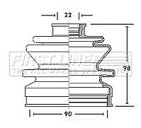 First Line - CV JOINT BOOT KIT - FCB2242 - Fits: Honda - Outer