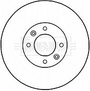 Borg & Beck - BRAKE DISC PAIR - BBD5234 - Fits: PSA C4,308 1.6 THP200 11/09-