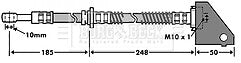 Borg & Beck - BRAKE HOSE - BBH7462 - Fits: Hyundai Tucson,Kia Sportage