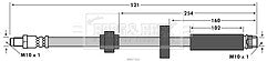 Borg & Beck - BRAKE HOSE - BBH7562 - Fits: PSA C3,C4,DS3,208,2008