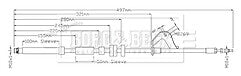 Borg & Beck - BRAKE HOSE - BBH8920 - Fits: V60 2.0 RB01 04/18-