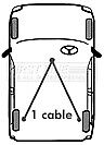 First Line - BRAKE CABLE COMPLETE - FKB1347 - Fits: Ford Transit 91-00Single wheel