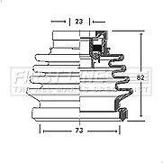 First Line - CV JOINT BOOT KIT - FCB2688 - Fits: Fiat, Lancia, Seat - with Brg