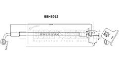 Borg & Beck - BRAKE HOSE - BBH8952 - Fits: i10 (2013-) BA,IA various