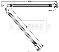 Borg & Beck - BRAKE HOSE - BBH7918 - Fits: Infiniti EX,G,Nissan 370Z