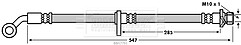 Borg & Beck - BRAKE HOSE - BBH7791 - Fits: Honda Civic Coupe EM2 01-04