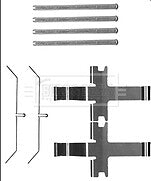 Borg & Beck - FITTING KIT - PADS - BBK1505 - Fits: Toyota Hi-Lux 2.5 D-4D 07-09