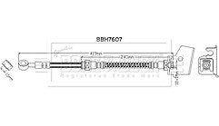Borg & Beck - BRAKE HOSE - BBH7607 - Fits: Hyundai i10 07-
