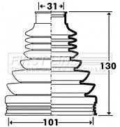 First Line - CV JOINT BOOT KIT - FCB2907 - Fits: Land Rover Discovery 3