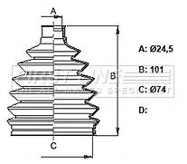 First Line - CV JOINT BOOT KIT - FCB6330 - Fits: Renault Clio III 1.5DCi