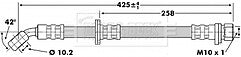 Borg & Beck - BRAKE HOSE - BBH6743 - Fits: Honda Accord VI(CH,CK,CG,CL)