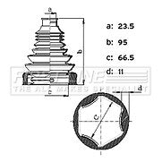 First Line - CV JOINT BOOT KIT - FCB6444 - Fits: KUGA 1.5, 1.6 2012 -