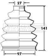 First Line - CV JOINT BOOT KIT - FCB2372 - Fits: Alfa Romeo, Land Rover - Outer