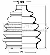 First Line - CV JOINT BOOT KIT - FCB6078 - Fits: Ford Fiesta V