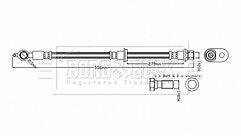 Borg & Beck - BRAKE HOSE - BBH6863 - Fits: Toyota Yaris 99-