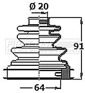 First Line - CV JOINT BOOT KIT - FCB6334 - Fits: Kia Ceed 06-