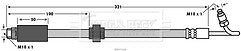 Borg & Beck - BRAKE HOSE - BBH7668 - Fits: Renault Kangoo KC0/1