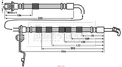 Borg & Beck - BRAKE HOSE - BBH7636 - Fits: Mazda 6 GH 1.8,2.0,2.2,2.5