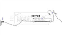 Borg & Beck - BRAKE HOSE - BBH9018 - Fits: Dispatch,Expert 2016-