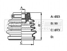 First Line - CV JOINT BOOT KIT - FCB6352 - Fits: Fiat Seicento
