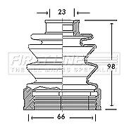 First Line - CV JOINT BOOT KIT - FCB2617 - Fits: Mazda, Mitsubishi - Inner