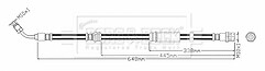 Borg & Beck - BRAKE HOSE - BBH8714 - Fits: A4,A5 AVANT,ALLROAD,SPORTBACK 2016>