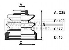 First Line - CV JOINT BOOT KIT - FCB6348 - Fits: Hyundai Sonata II