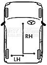 First Line - BRAKE CABLE- LH REAR - FKB1000 - Fits: GM Ascona, Cavalier 81-95 - LH