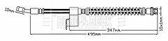 Borg & Beck - BRAKE HOSE - BBH8791 - Fits: ASCCENT II 1995-05