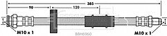 Borg & Beck - BRAKE HOSE - BBH6960 - Fits: Fiat Fiorino,Box,Pick-up