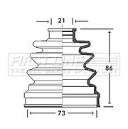 First Line - CV JOINT BOOT KIT - FCB2760 - Fits: Nissan - Inner LH
