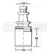 First Line - CV JOINT BOOT KIT - FCB2547 - Fits: Citroen, Peugeot - Inner
