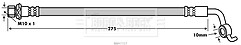 Borg & Beck - BRAKE HOSE - BBH7727 - Fits: Toyota RAV-4 11/05-