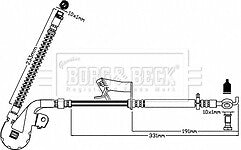 Borg & Beck - BRAKE HOSE - BBH8191 - Fits: Peugeot 407,508 2.0,2.2,3.0HDi