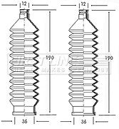 First Line - STEERING GAITER KIT - FSG3013 - Fits: Rover Group