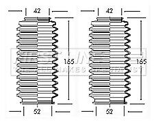 First Line - STEERING GAITER KIT - FSG3017 - Fits: Bedford, Opel, Vauxhall
