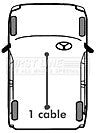 First Line - BRAKE CABLE - CENTRE - FKB3504 - Fits: LandRover Defender 06-