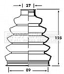 First Line - CV JOINT BOOT KIT - FCB2358 - Fits: Ford,Nissan,Vauxhall - Outer