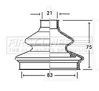First Line - CV JOINT BOOT KIT - FCB2333 - Fits: Audi - Outer
