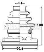 First Line - CV JOINT BOOT KIT - FCB6259 - Fits: BMW X3