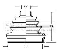 First Line - CV JOINT BOOT KIT - FCB2006 - Fits: Audi, VW - Outer
