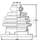 First Line - CV JOINT BOOT KIT - FCB6184 - Fits: VAG Golf Mk III