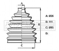 First Line - CV JOINT BOOT KIT - FCB6381 - Fits: Hyundai IX35