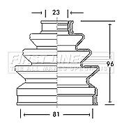First Line - CV JOINT BOOT KIT - FCB2178 - Fits: Honda - Outer