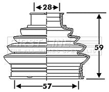 First Line - CV JOINT BOOT KIT - FCB6274 - Fits: Audi Q5