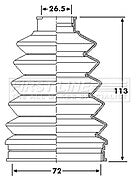 First Line - CV JOINT BOOT KIT - FCB6268 - Fits: Mercedes Vanio