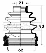 First Line - CV JOINT BOOT KIT - FCB2823 - Fits: Hyundai, Mazda - Inner