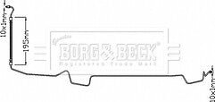 Borg & Beck - BRAKE HOSE - BBH8328 - Fits: Ren Scenic,Grand Scenic,Megane