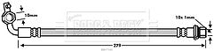 Borg & Beck - BRAKE HOSE - BBH7540 - Fits: Toyota RAV-4 00-05