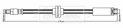 Borg & Beck - BRAKE HOSE - BBH8814 - Fits: Focus C-Max (DM2) 2007-2014